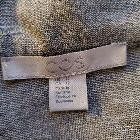 ✨COS✨ Funnel Neck Sleeve Zipper Top - [Size 12, Gray] - Picture 9 of 11
